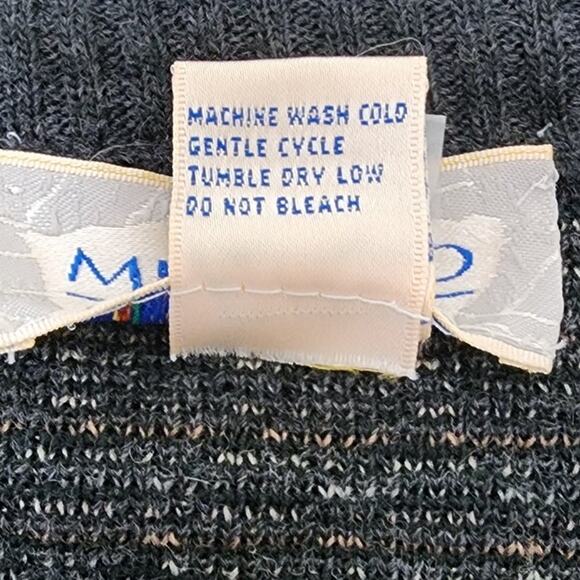 Murano VTG 90s Wool Blend Diamond Pattern V neck Sleeveless Sweater Vest Mens XL - Picture 8 of 8